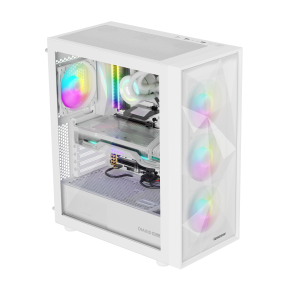 Carcasa GENESIS DIAXID 605 Mid Tower ARGB ALB, Tempered Glass,