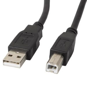 Cablu USB-A(M) USB-B(M) 2.0 0,5 m negru cu ferită