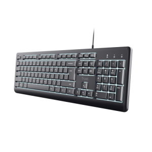 Tastatura cu fir Trust Primo, membrana, iluminare, numar taste 104,