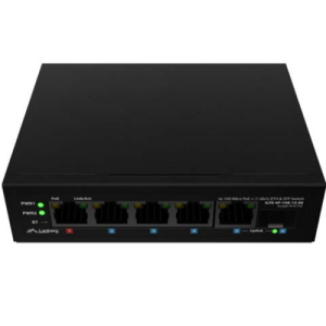 Switch Lanberg ILFE-4P-1GE-1S-90, 1 port 100BASE-T 802.3bt PoE++, 3 porturi