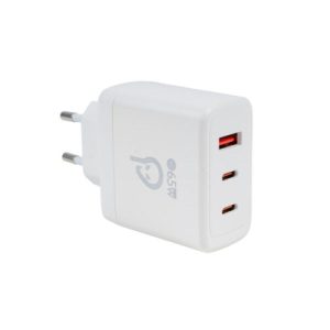 Incarcator retea SPACER, GaN, 2 x USB Type-C PD (max