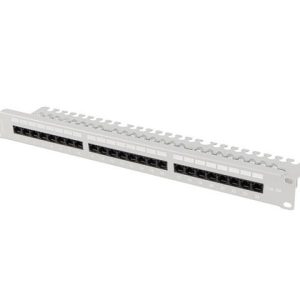 Patch panel 24 porturi 1U 19" Cat.6A UTP cu organizator