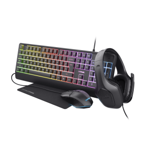 Kit Trust GXT 792 Quadrox 4-in-1, kitul contine: casti gaming,
