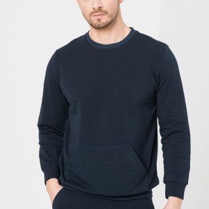 BLUZA COTON CASUAL BARBATI NAVY-M