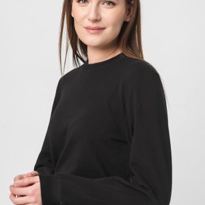 BLUZA COTON CASUAL FEMEI BLACK-XS