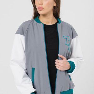 W JACHETA BOMBER GRI PETROL M