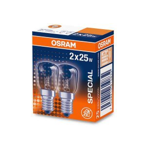 2 Becuri incandescente pentru cuptor Osram T26, E14, 25W, 160