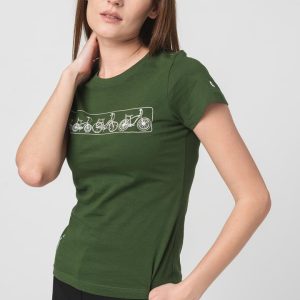TRICOU  LOGOMULTICOLOR FEMEI  BOTTLE GREEN-L