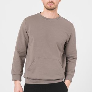 BLUZA COTON CASUAL BARBATI TAUPE-L