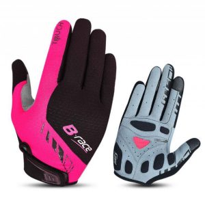 MANUSI PRO B-RACE CU GEL NEGRU/FUXIA, L