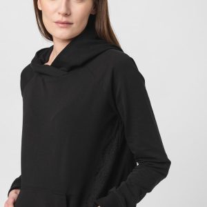 HANORAC COTON DANTELA FEMEI BLACK-M
