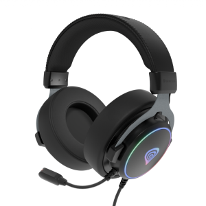 Casti gaming cu fir Genesis Neon 764, sunet 7.1 Surround,
