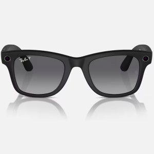 Ray-Ban Meta Wayfarer AI Glasses Matte Black/Polar Gradient Graphite (Large)