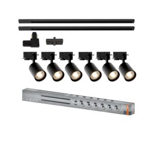 Sistem complet TRACKLIGHT OSRAM Elemental cu 6 proiectoare cu soclu