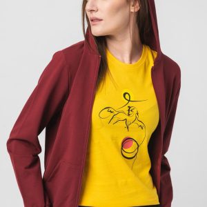 HANORAC COTON CASUAL FEMEI BURGUNDY-L