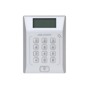 Cititor standalone cu tastatura si card proximitate Hkvision DS-K1T802E, suporta