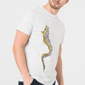 TRICOU CASUAL DRACON BARBATI LIGHT GRAY-S