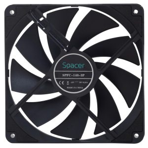 Ventilator Spacer 140mm, 1400RPM, conector 3 pin, tip rulment hidraulic,